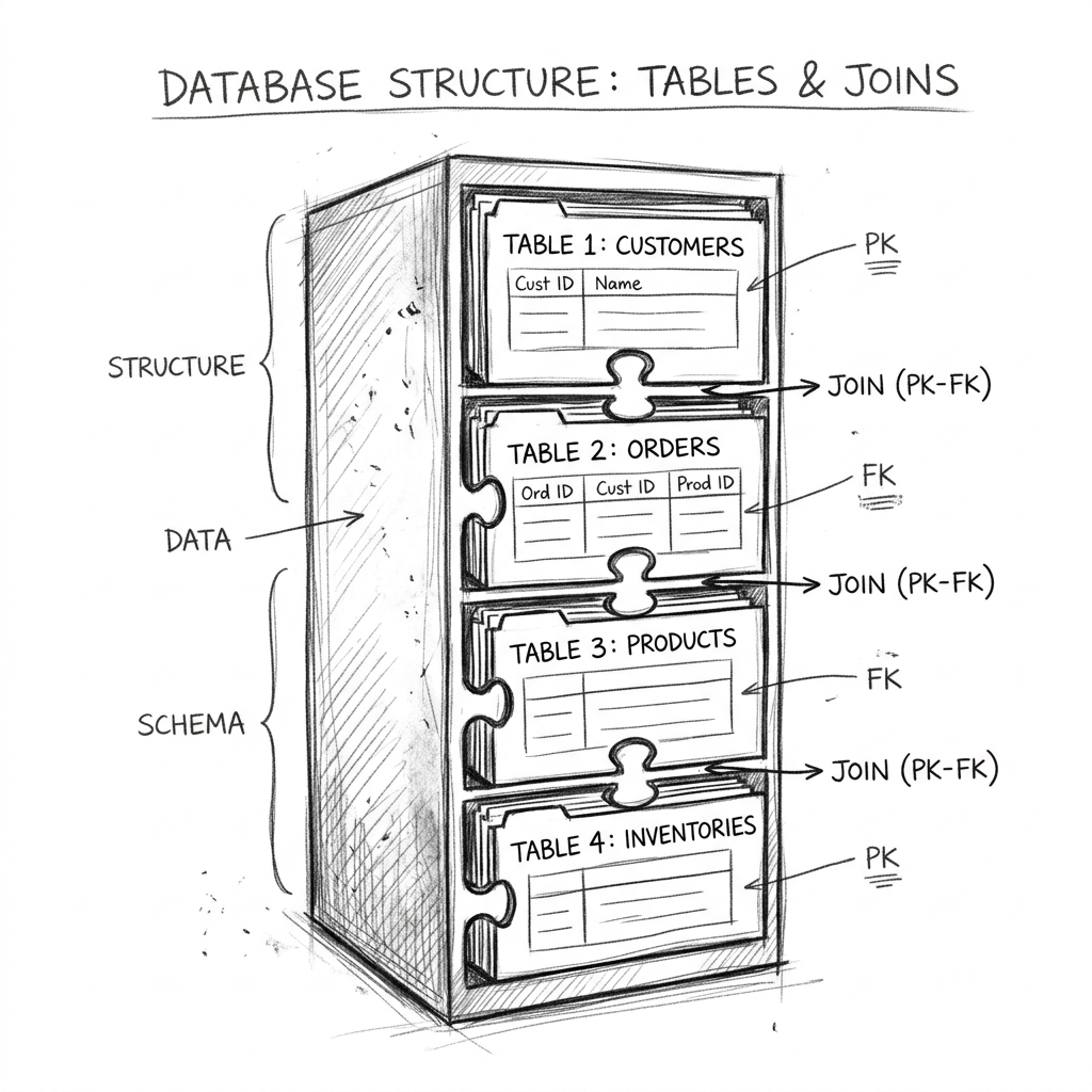 Relational database concept sketch