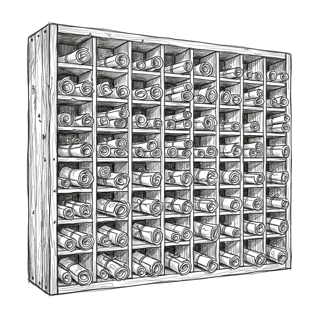 Conceptual sketch of pigeonhole mail sorters