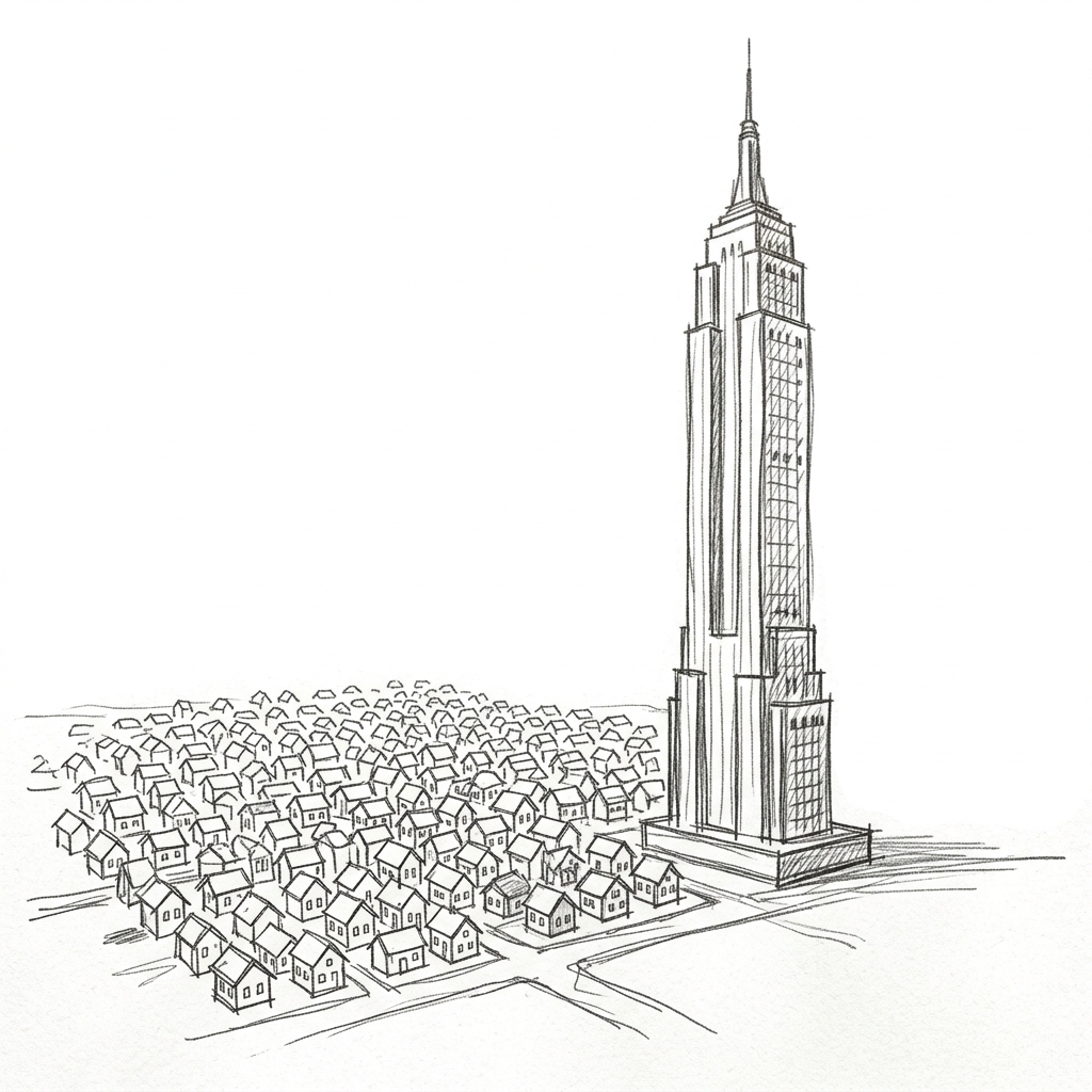 Skyscraper vs village